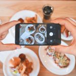 Mobile taking picture of food