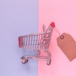 Shopping trolley depicting online sopping